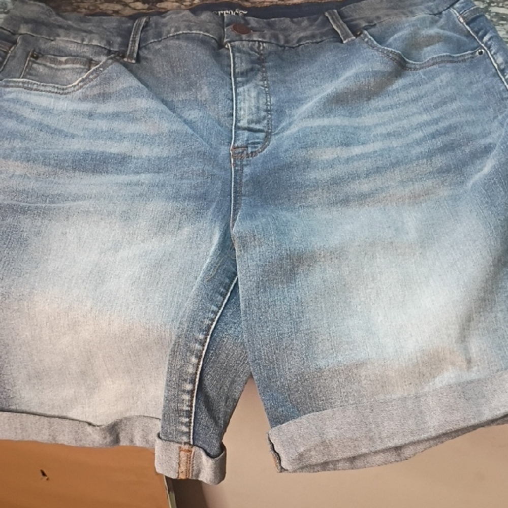 Terra & Sky Light Blue Denim Bermudas
